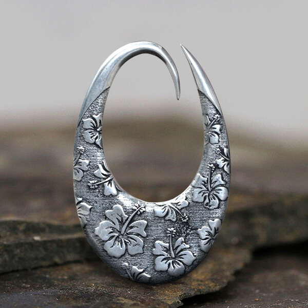 white brass ear-weight,tribal body jewelry,white brass body jewelry,white brass expander