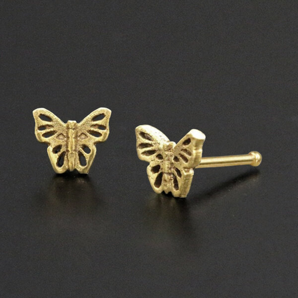 butterfly brass nose pins wholesale