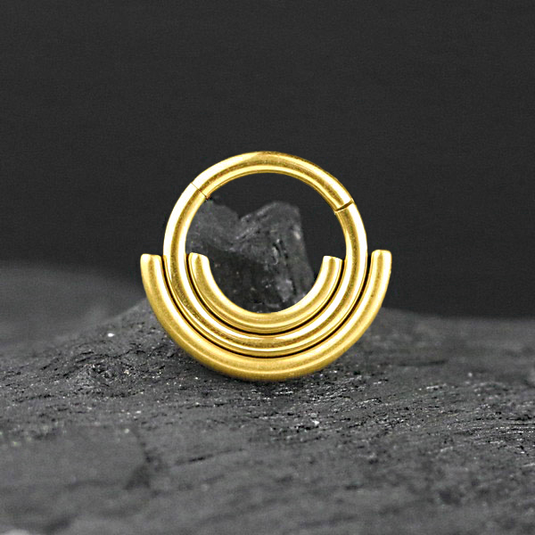 industrial piercing,steel segment ring,septum nose piercing,daith piercing,rook piercing