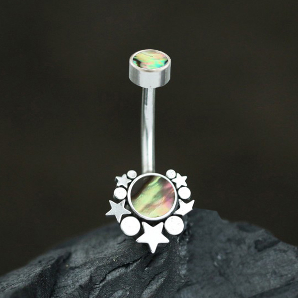 steel navel bar,body piercing jewelry,steel jewelry,cluster piercing,steel banana bar