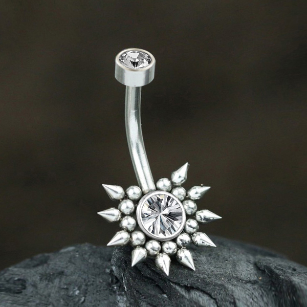 hypoallergenic steel navel bar,steel jewelry,wholesale body jewelry