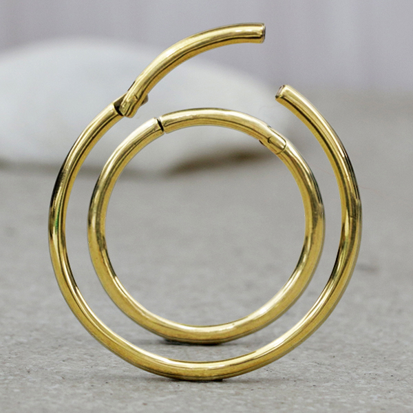 brass stacking rings,body piercing,brass piercing hoops,brass tunnel charms,stacking rings