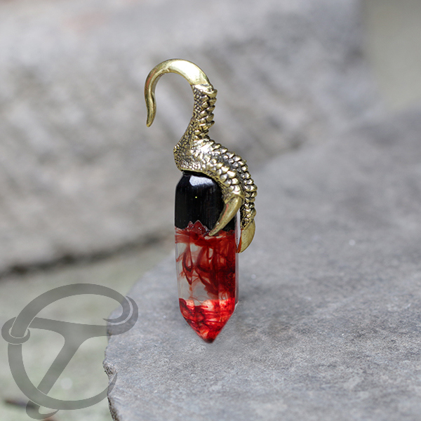 brass piercing expander,epoxy pendant,epoxy body jewelry,resin piercing,white brass