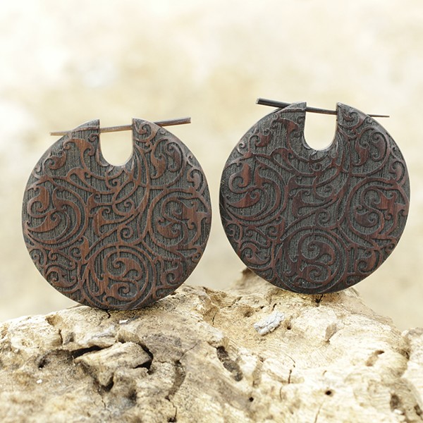 wood earrings,wholesale tribal jewelry,organic earrings