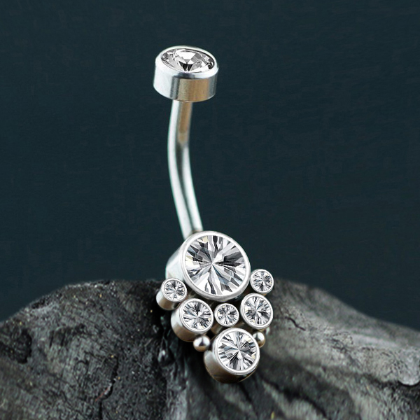 steel navel bars,steel piercing jewelry,steel navel ring,body piercing,cluster piercing jewelry