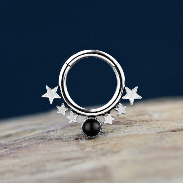 steel body jewelry,hinged steel segment ring,septum piercing,snug piercing,daith piercing