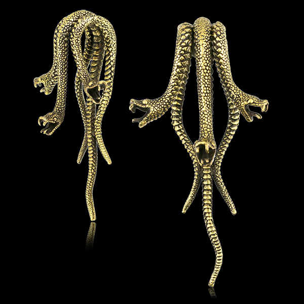 brass ear-weight,large gauge piercings,brass body jewelry