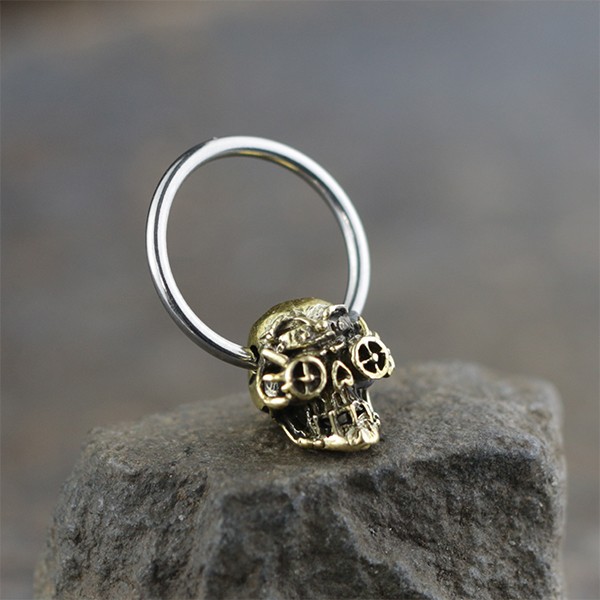 brass,piercing,skull,BCR,brass,septum,wholesale