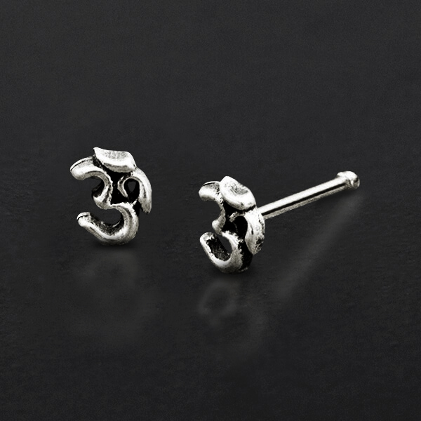 tribal silver nose pin,silver body piercing wholesale